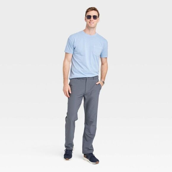 Open Box - Goodfellow & Co - Men's Relaxed Travel Trousers - Goodfel Gray - Picture 2 of 2